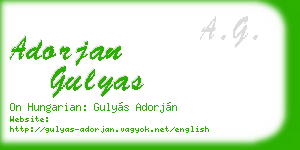 adorjan gulyas business card