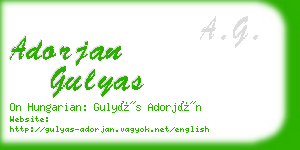 adorjan gulyas business card